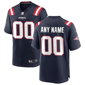 mens nike new england patriots navy custom game jersey